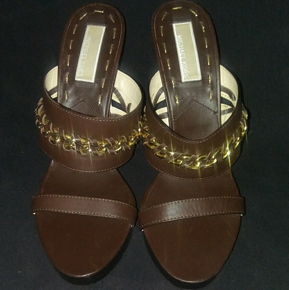 Michael Kors Chain Memories! Chocolate Chic Mules! - Picture 1 of 8